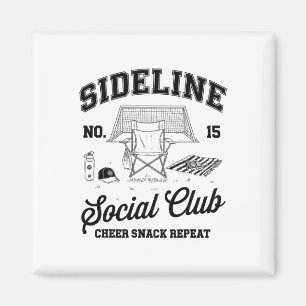 Women Sideline Social Club Soccer Mom Game Day _1 Magnet