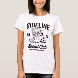 Women Sideline Social Club Soccer Mom Game Day _4  T-Shirt