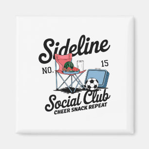 Women Sideline Social Club Soccer Mom Game Day _5 Magnet