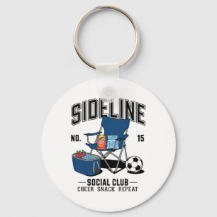 Women Sideline Social Club Soccer Mom Game Day _6 Key Ring