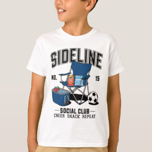 Women Sideline Social Club Soccer Mom Game Day _6  T-Shirt