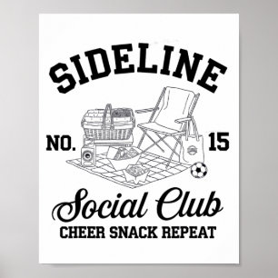 Women Sideline Social Club Soccer Mom Game Day 8 T Poster
