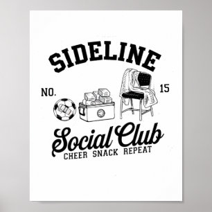 Women Sideline Social Club Soccer Mom Game Day _9 Poster