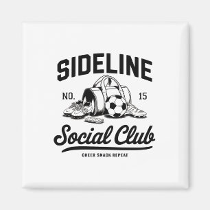 Women Sideline Social Club Soccer Mom Game Day Magnet