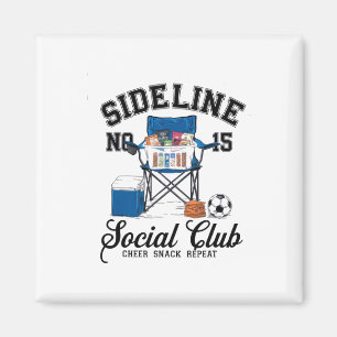Women Sideline Social Club Soccer Mum Game Day _3 Magnet