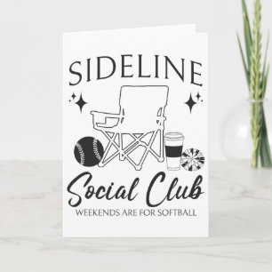 Women Sideline Social Club Softll Mum Game Day Mot Card