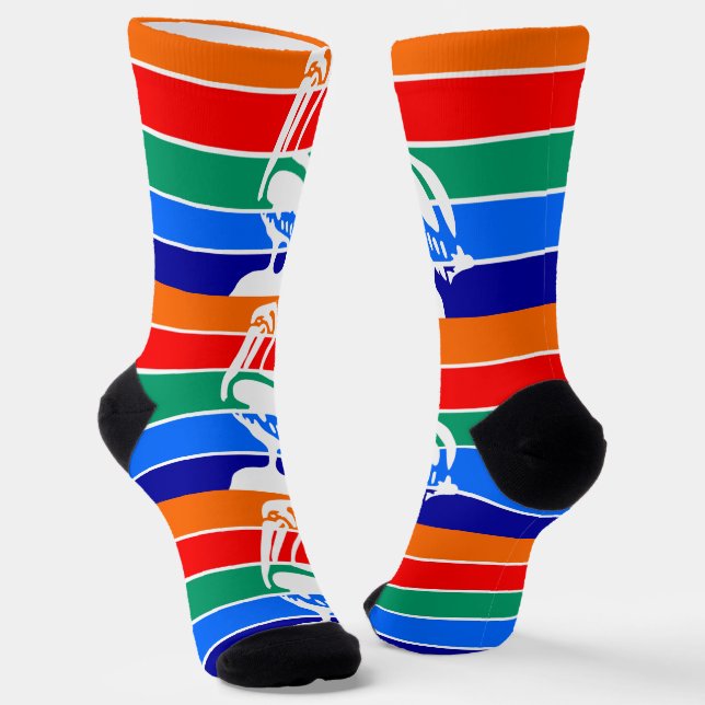 Women socks with flag of Kent, England (Angled)