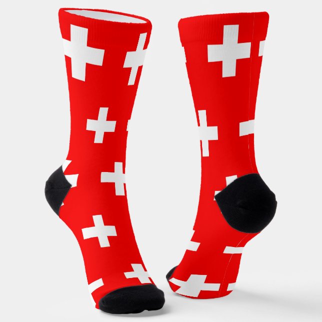 Women socks with flag of Switzerland (Angled)