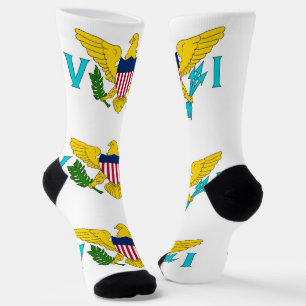 Women socks with flag of Virgin Islands