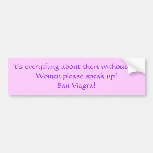 Women Speak up! Bumper sticker (Front)