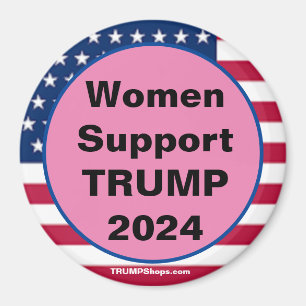 Women Support TRUMP 2024 Pink Magnet