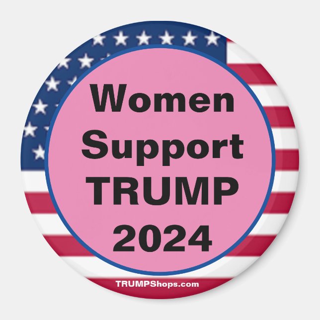 Women Support TRUMP 2024 Pink Magnet (Front)
