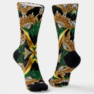 Women sustainable socks with Jamaican Colours