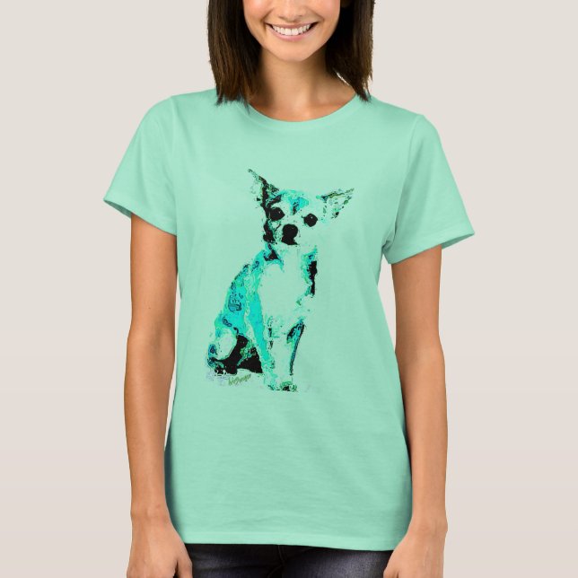 Women T-shirt Blue Chiwawa (Front)