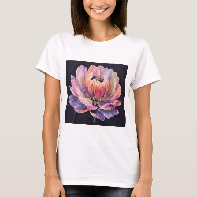 Women t-shirt flower design (Front)