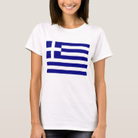 Women T Shirt with Flag of Greece