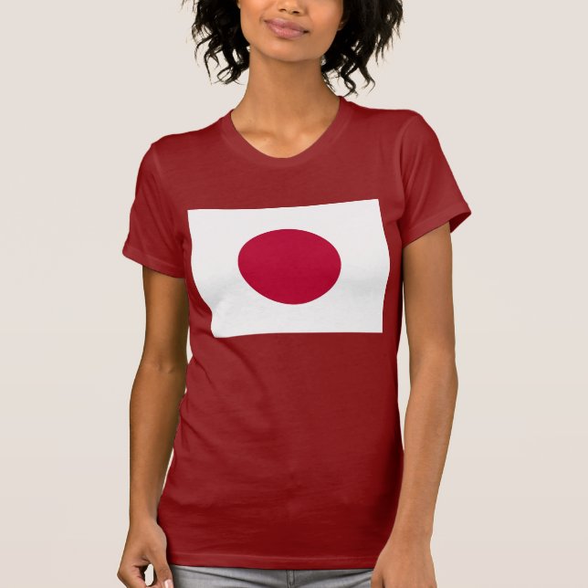 Women T Shirt with Flag of Japan (Front)
