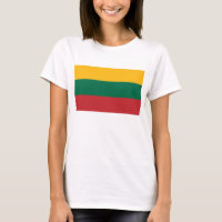 Women T Shirt with Flag of Lithuania