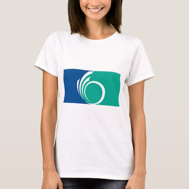 Women T Shirt with Flag of Ottawa, Canada (Front)