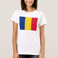 Women T Shirt with Flag of Romania
