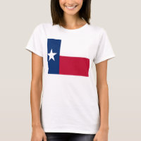 Women T Shirt with Flag of Texas State