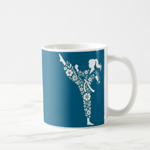 Women Taekwondo Floral Martial Arts Karate Coffee Mug