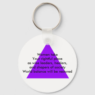 Women take Your rightful place as wise leaders Key Ring
