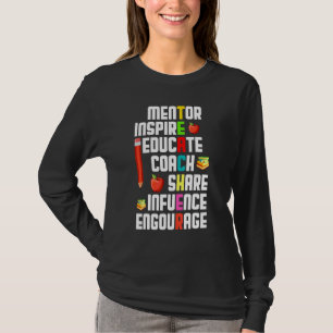 Women Teacher Life Rainbow Graphic For Best Teache T-Shirt