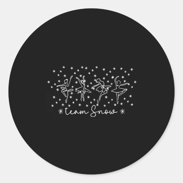 Women Team Snow Corps Nutcracker Season Christmas  Classic Round Sticker (Front)