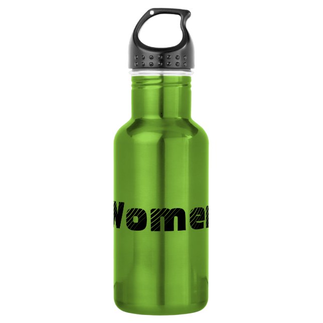 Women text Name Colour matte black Water Bottle (Front)