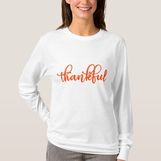 Women Thankful T-Shirt (Front)