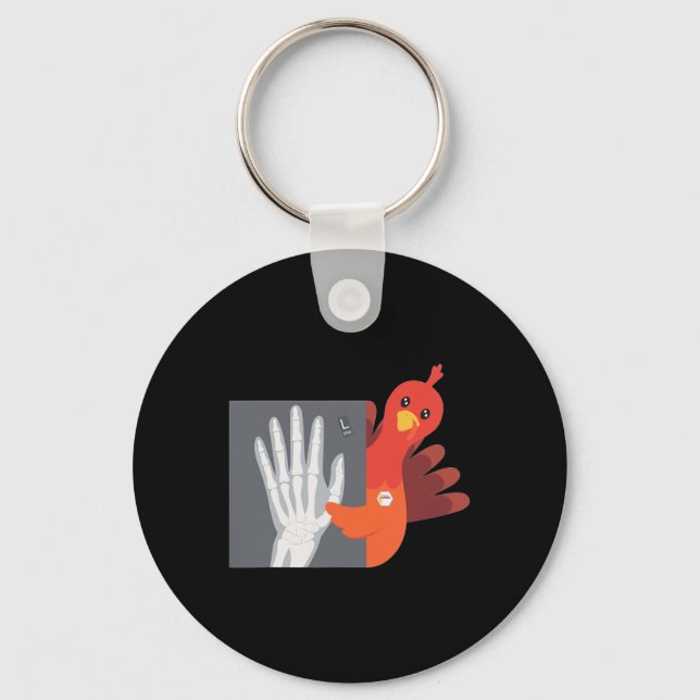 Women Thanksgiving Turkey Xray Tech Fall Rad Techn Key Ring (Front)