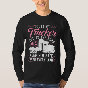 Women Truck Driver Prayer Trucker Wife T-Shirt