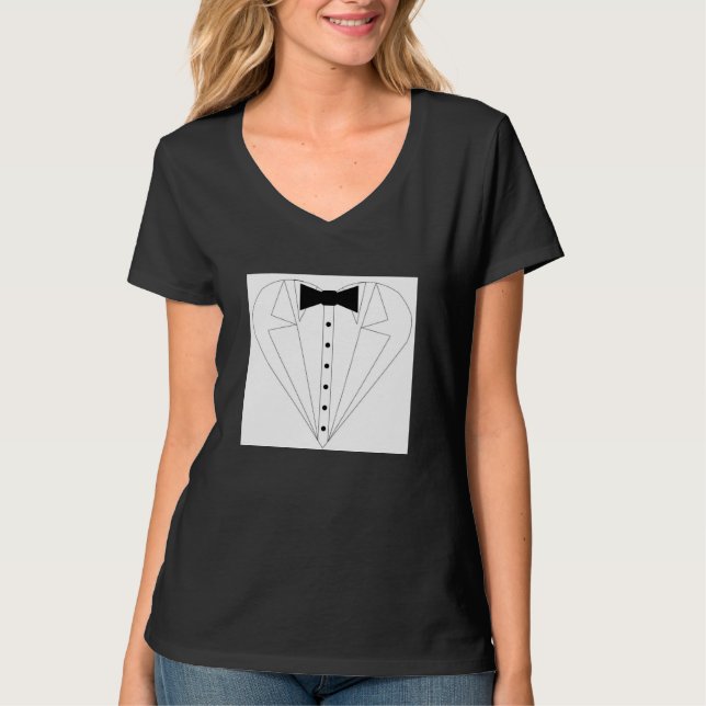 women tuxedo T-Shirt (Front)