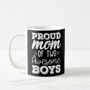 Women Two Mum of 2 Boys Mother's Day 65 Coffee Mug