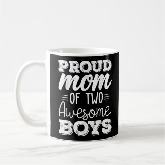 Women Two Mum of 2 Boys Mother's Day 65 Coffee Mug
