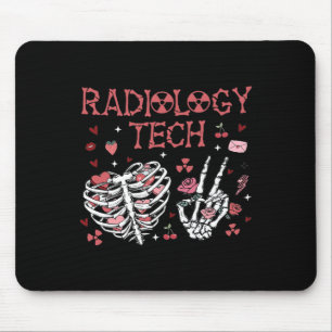 Women Valentine Radiology Tech Skeleton Ultrasound Mouse Pad