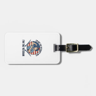 Women Veteran Patriotic Vintage Engraving Shirt De Luggage Tag