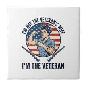 Women Veteran Patriotic Vintage Engraving Shirt De Tile