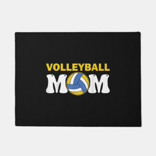 Women Volleyball Mum Shirt Game Day Funny Player Doormat