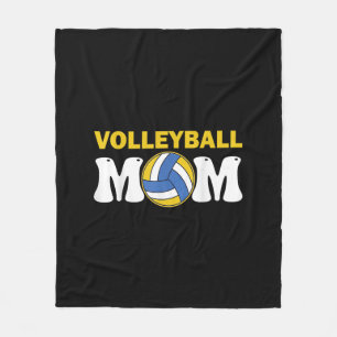 Women Volleyball Mum Shirt Game Day Funny Player Fleece Blanket