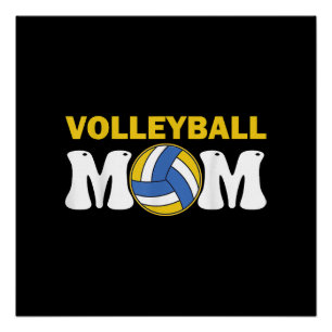 Women Volleyball Mum Shirt Game Day Funny Player Poster