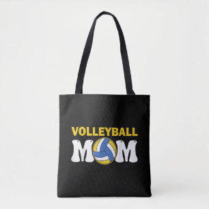 Women Volleyball Mum Shirt Game Day Funny Player Tote Bag