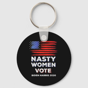 Women Vote Biden Harris 2020 Usa Flag Gift Key Ring
