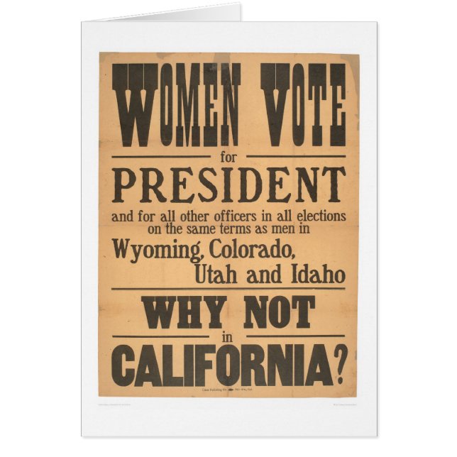 Women Vote Broadside (1873A) (Front)