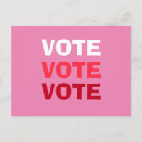 Women Vote Pink Political Election Campaign