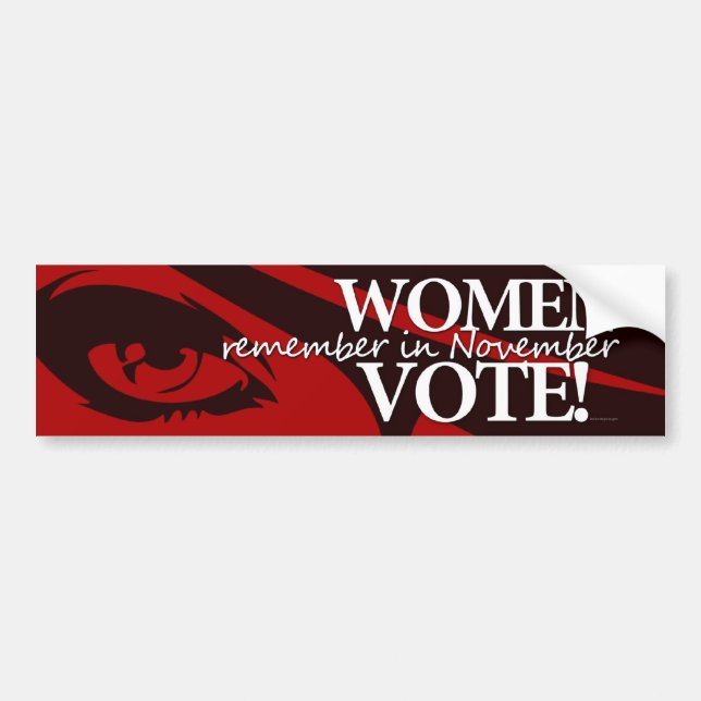 Women Vote - Remember in November 8 Bumper Sticker (Front)