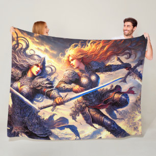 Women Warriors Fleece Blanket