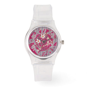 Women watch flower style pink