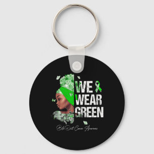 Women We Wear Green Bile Duct Cancer Awareness  Key Ring